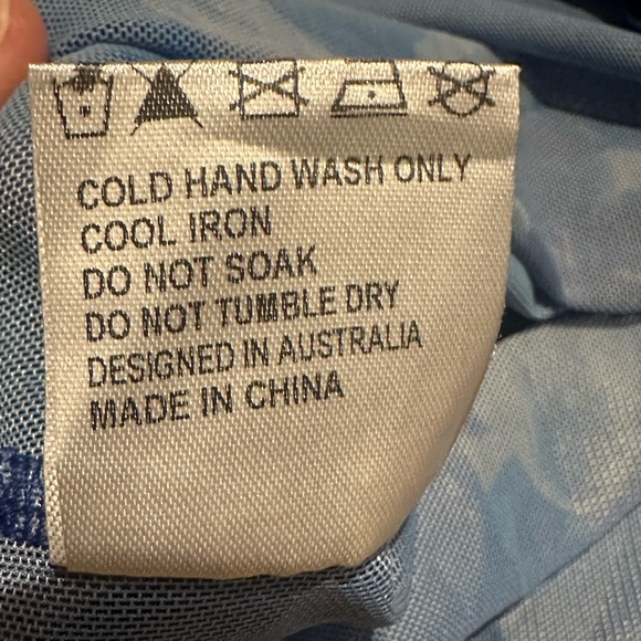 Princess Polly Allen Floral Blue Flare Pants- size 6 - Picture 4 of 5